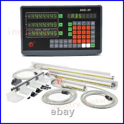 3Axis Dro Digital Readout +TTL Linear Scale 400+600+700MM for Lathe EDM Grinding