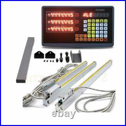 3-Axis DRO Digital Readout for Milling Lathe Machine +3pcs Linear Glass Scales
