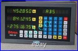 3 Axis Digital Readout DRO +3pcs Linear Scale Kit for EDM Lathe Grinding Machine