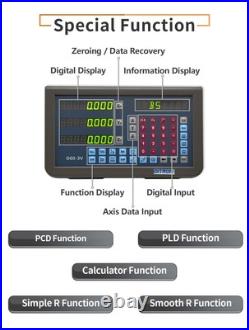 3 Axis Digital Readout DRO Display TTL Signal with EDM Function for Lathe Mil 3 Axis Digital Readout DRO Display TTL Signal with EDM Function for Lathe Mil
