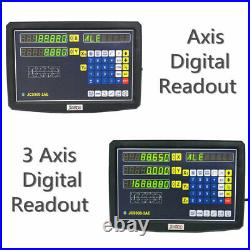 3 Axis Digital Readout DRO Display with 3PCS 5um Precision Linear Scale Encoder