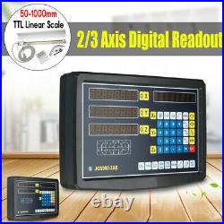 3 Axis Digital Readout DRO Display with 3PCS 5um Precision Linear Scale Encoder