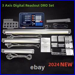 3 Axis Digital Readout DRO Set 5um linear scale linear ruler for Milling Lathe 3 Axis Digital Readout DRO Set 5um linear scale linear ruler for Milling Lathe