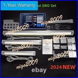 3 Axis Digital Readout DRO Set 5um scale ruler for Milling Lathe su