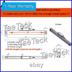 3 Axis Digital Readout DRO Set within 3pcs 50mm1000mm 5um Linear Scales Milling