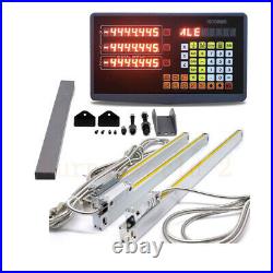 3 Axis Dro Digital Readout System Display 5µm Linear Optical Ruler 150&200&550mm