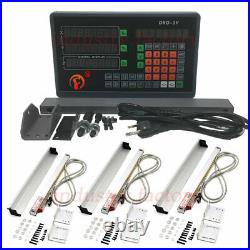 3 Axis Dro Digital Readout +TTL Linear Scale 6''&12''&24'' for EDM Lathe Machine