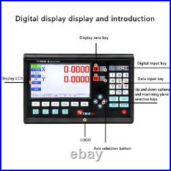 3 Axis LCD Digital Readout DRO 0-1000mm Glass Linear Scale Encoder Sensor YH800