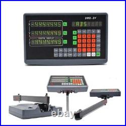 5um Linear Scale 4-40 Digital Readout DRO 2/3 Axis Display for Bridgeport Mill