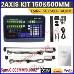 6 20 2Axis DRO Digital Readout TTL Glass Scale Milling 5µm 150 & 500mm iz