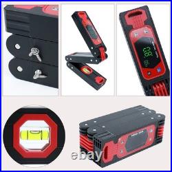 Aluminum Alloy Folding Digital Level with Dual-Axis Readout and Magnetic Mount