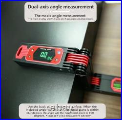 Aluminum Alloy Folding Digital Level with Dual-Axis Readout and Magnetic Mount