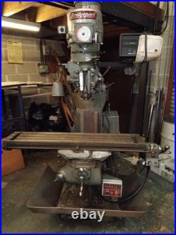 Bridgeport Turret Mill, variable speed head, 2 axis Digital Readout