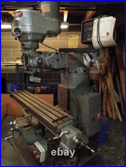 Bridgeport Turret Mill, variable speed head, 2 axis Digital Readout