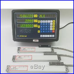 CNC 3 Axis DRO Kit Digital Readout & Linear Glass Scale for Milling Bridgeport