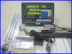 DRO 2 Axis Digital Readout Linear Scale Encode Kit Milling Lathe Machine Grinder