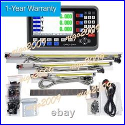 DRO 3Axis LCD Display Digital Readout kit 50-1000mm Scales 5um Mill Lathe su