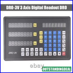 DRO-3V 3-Axis Digital Readout DRO for Scale Lathe Boring Milling Grinding #F16