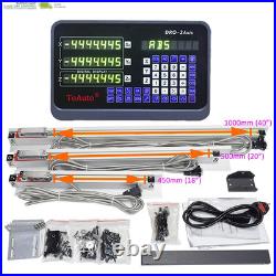 DRO 3 Axis Digital Readout Display +3Pc Glass Linear Scale for CNC Mill Lathe Ma