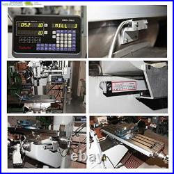 DRO 3 Axis Digital Readout Display +3Pc Glass Linear Scale for CNC Mill Lathe Ma