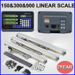 DRO Display 3Axis Digital Read Out Lathe Ruler Linear Scale 150&300&900mm Kit #A