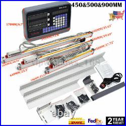 DRO Display 3Axis Digital Readout + 3pc Linear Scale Encoder 450&500&900MM Kit