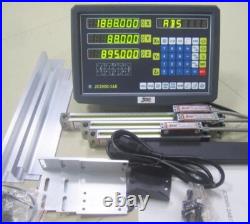 Digital Display 3 Axis Readout Dro 3 Linear Scale For Mill Lathe Machine New sc
