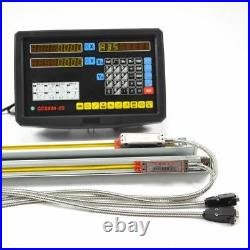 Digital Display Readout 2 Axis Dro Kit For Mill Lathe Machine With Linear Sca nn