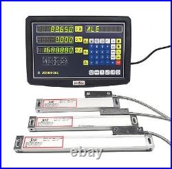 Digital Readout Dro With 3 Linear Scales 3 Axis For Milling Lathe Machine se