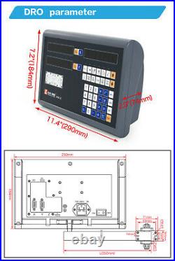EU? 2 Axis DRO LCD Digital Readout + Linear Scale 150mm 250mm 450mm 700mm 1000mm