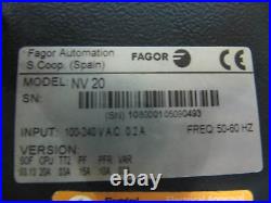 Fagor 2 Axis Digital Machining Readout DRO Model NV 20 NV20