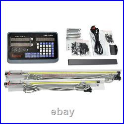 For Mill Lathe Digital Readout 2Axis DRO Display +2pcs Linear Scale Encoder Kit