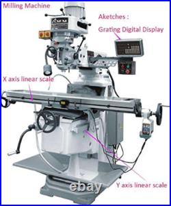 JCS900-2AE 2 Axis DRO Digital Readout for Milling Lathe EDM with 2x Linear Scales
