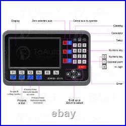 LCD DRO Linear Scale 2Axis/3Axis Digital Readout Display Sensor Encoder CNC Mill