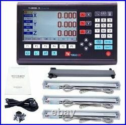 LCD Digital Readout DRO 3 Axis With 0-1000mm Glass Linear Scale Milling Lathe