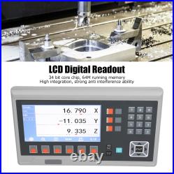LCD Digital Readout Linear Scale Encoder Magnetic Grating For Lathes Milling SET
