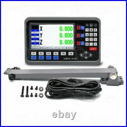 LCD Touch DRO 2/3Axis Digital Readout Linear Glass Scale 5µm Lathe Mill Machine