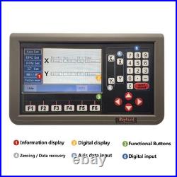 Large 7inch LCD Screen TTL 2 Axis Digital Readout Display DRO RPM Mill Lathe