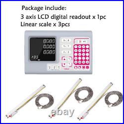 Larger 3 Axis LCD digital readout dro and linear scale / linear encoder milling