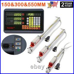 Linear Scale 150+300+550mm with 3Axis Digital Readout DRO Display Kit, US STOCK #A