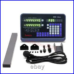 Linear Scale 300&1000mm +2Axis DRO Display Digital Readout Glass Encoder 5µm Set