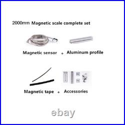 Magnetic sensor 5V 5um encoder magnetic tape 5+5mm 2 axis DRO digital readout wi