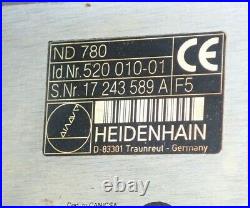 ND 780 Heidenhain #520 010-01 Digital Read Out DRO Box 3 Axis System ND780