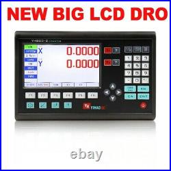NEW Complete Dro 2 Axis Digital Readout Big LCD Display Dro Set Linear Scales