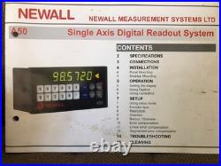 Newall A50 Single Axis digital read out display unit with manual