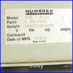 Numerex DRO 2 Axis Micron-X Two Axis Digital Readout 110-120VAC 1PH