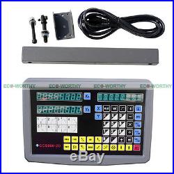 Real 2 Axis Digital Readout Meter for Milling Lathe Machine Linear Scale DRO CNC