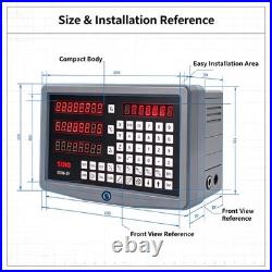 SDS6-3V 3Axis DRO Digital Readout High Bright Red LED Clear Display, Universal