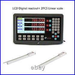 SINO 2 axis 3 Axis LCD Digital Readout DRO and 2pcs Linear Scale Linear Encoder