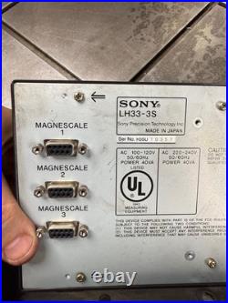 SONY LH33-3S 3 axis DRO Digital Read Out Tested #7490